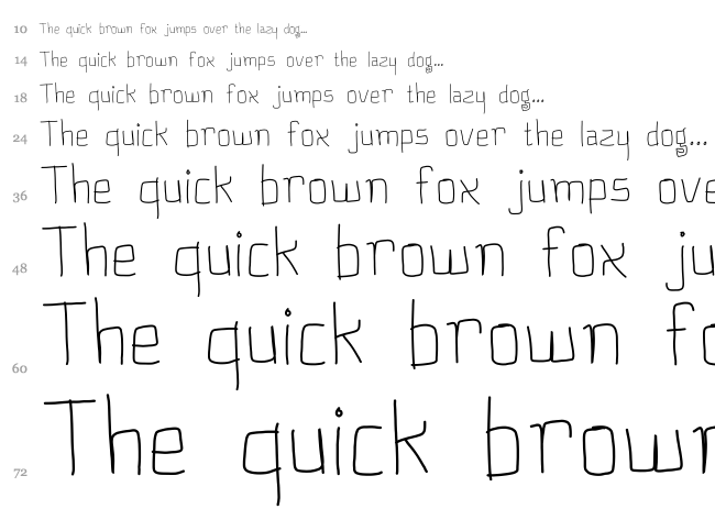 Plumpy But Cute font waterfall